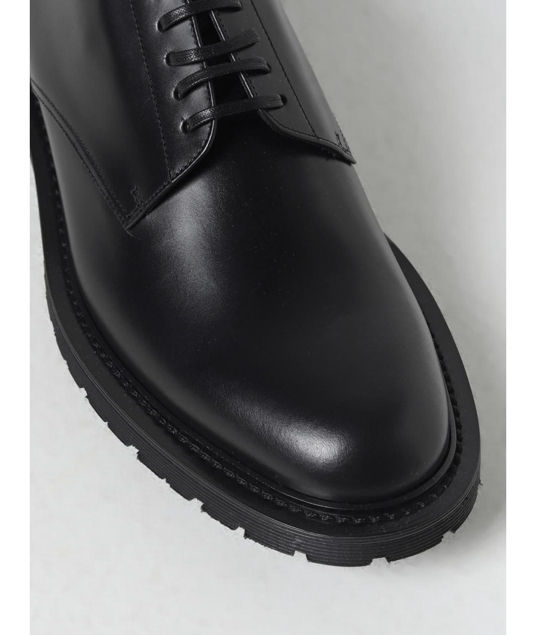 SAINT LAURENT Черные кожаные туфли, фото 4