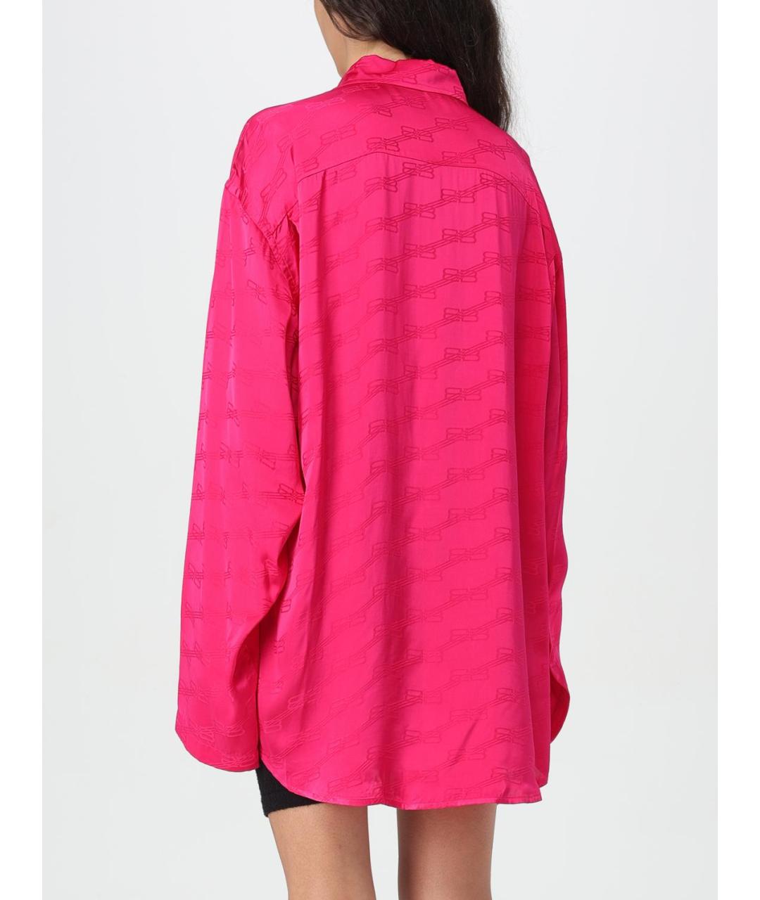 BALENCIAGA Розовая вискозная рубашка, фото 4