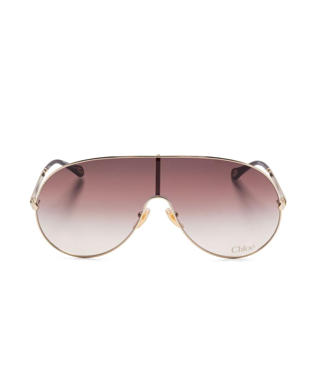 CHLOE Золотые солнцезащитные очки, фото 1