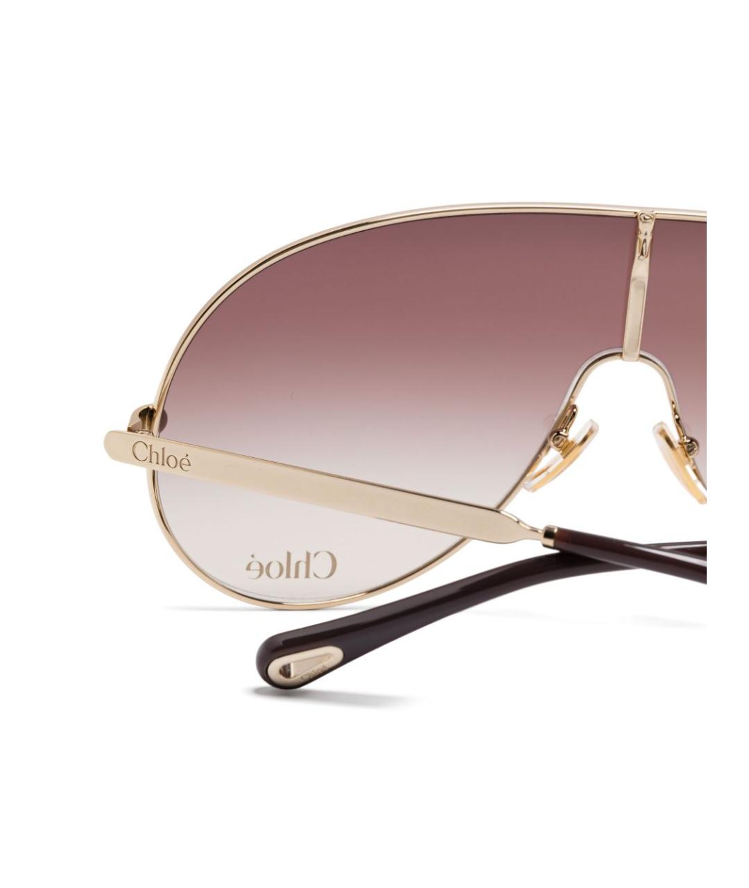 CHLOE Золотые солнцезащитные очки, фото 2