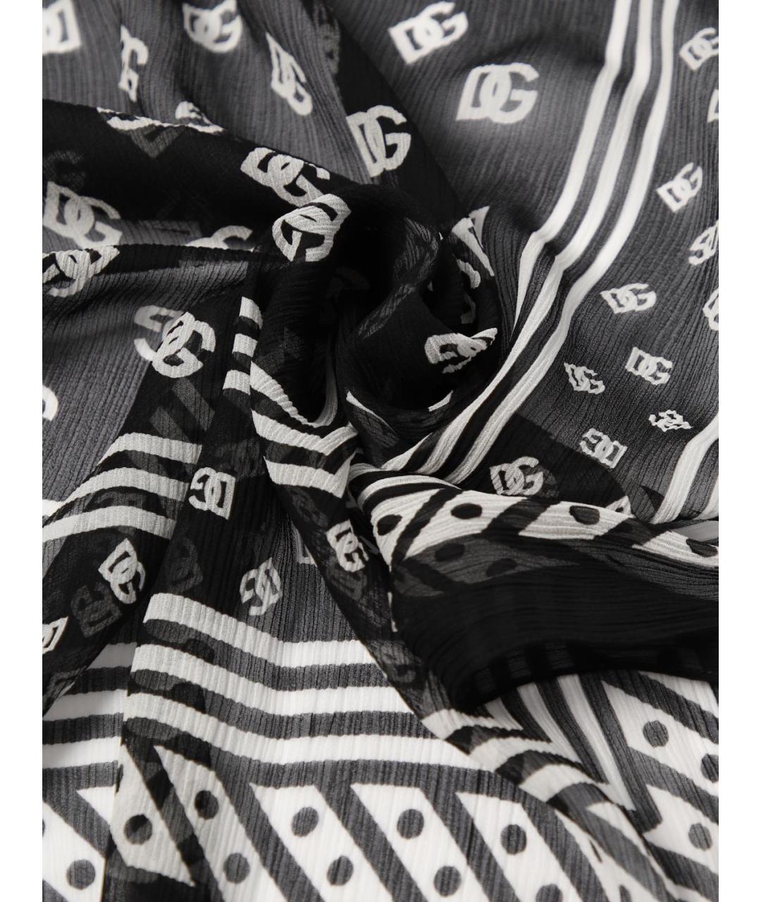 DOLCE&GABBANA Черный шарф, фото 3