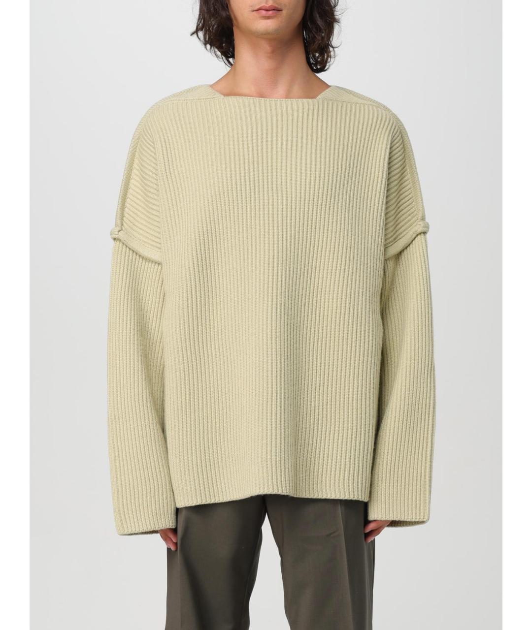JIL SANDER Зеленый джемпер / свитер, фото 2