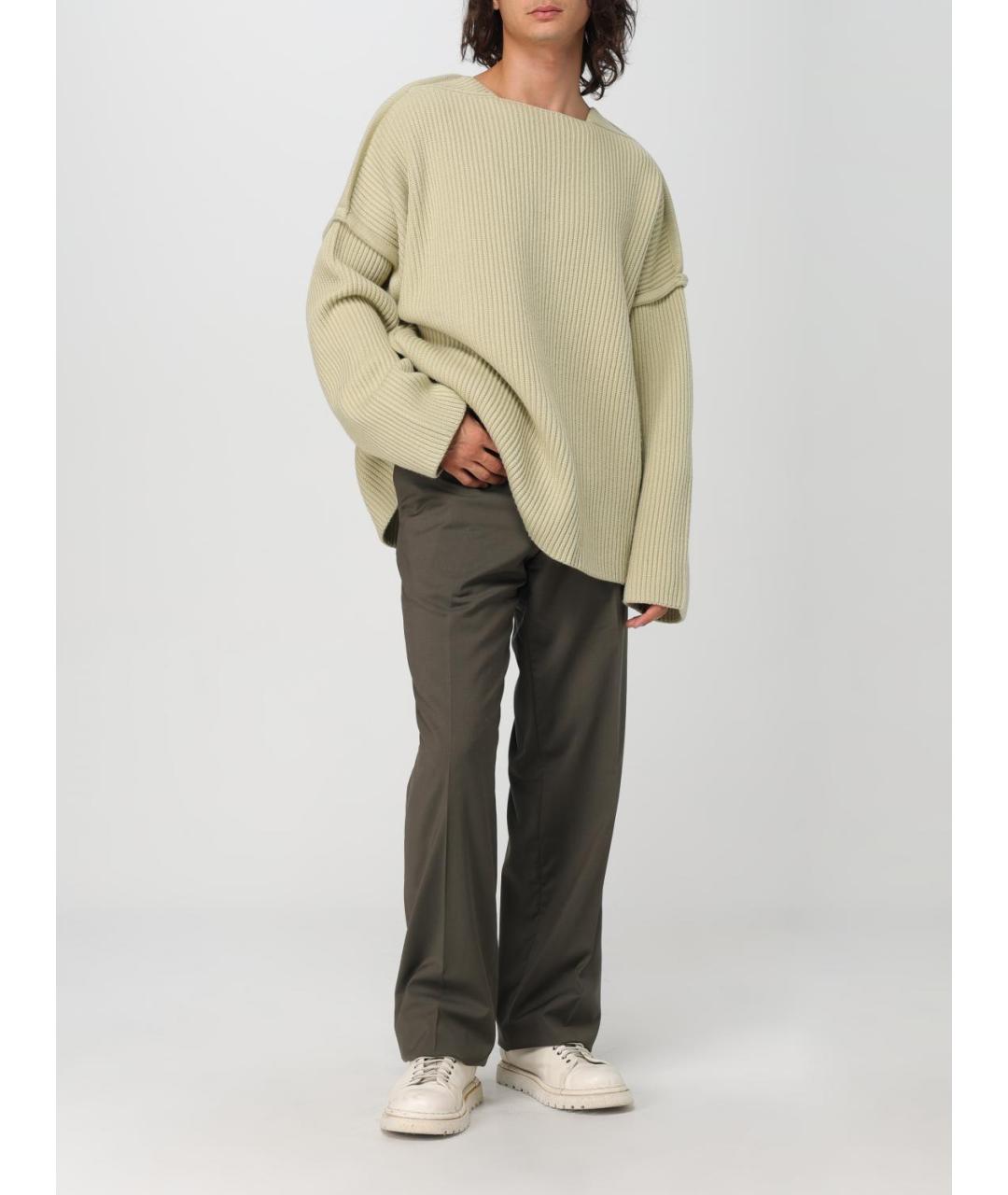 JIL SANDER Зеленый джемпер / свитер, фото 3