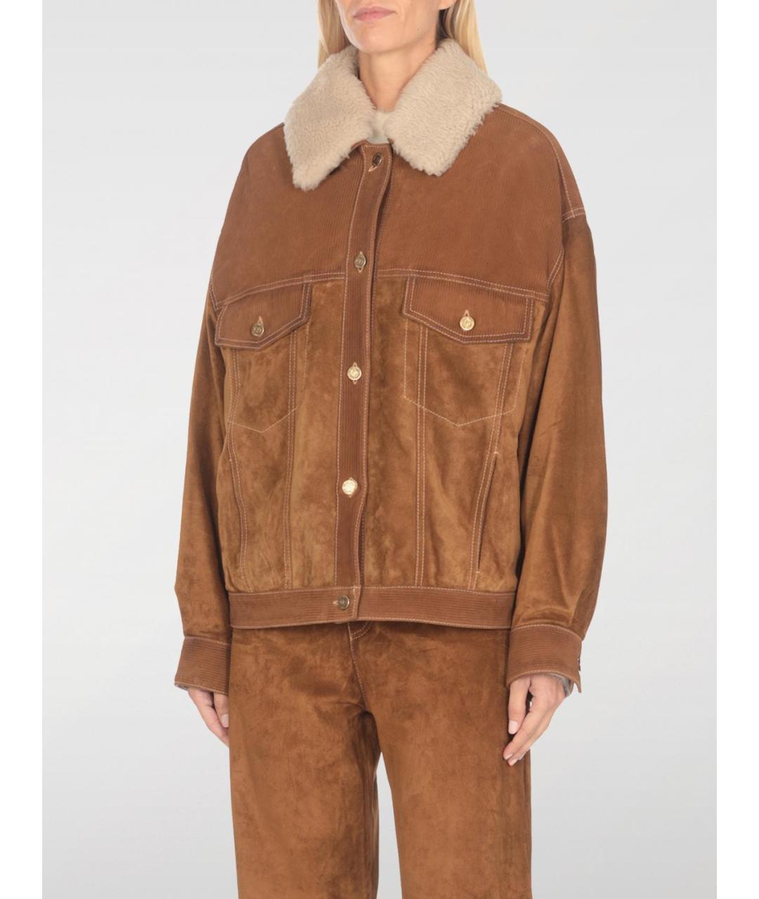 GOLDEN GOOSE DELUXE BRAND Коричневая куртка, фото 2