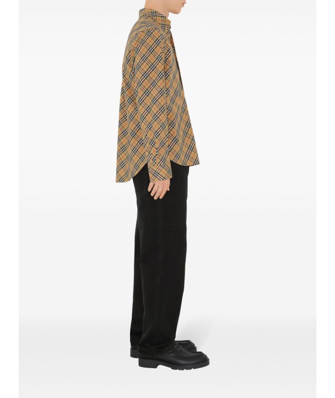 BURBERRY Бежевая классическая рубашка, фото 2