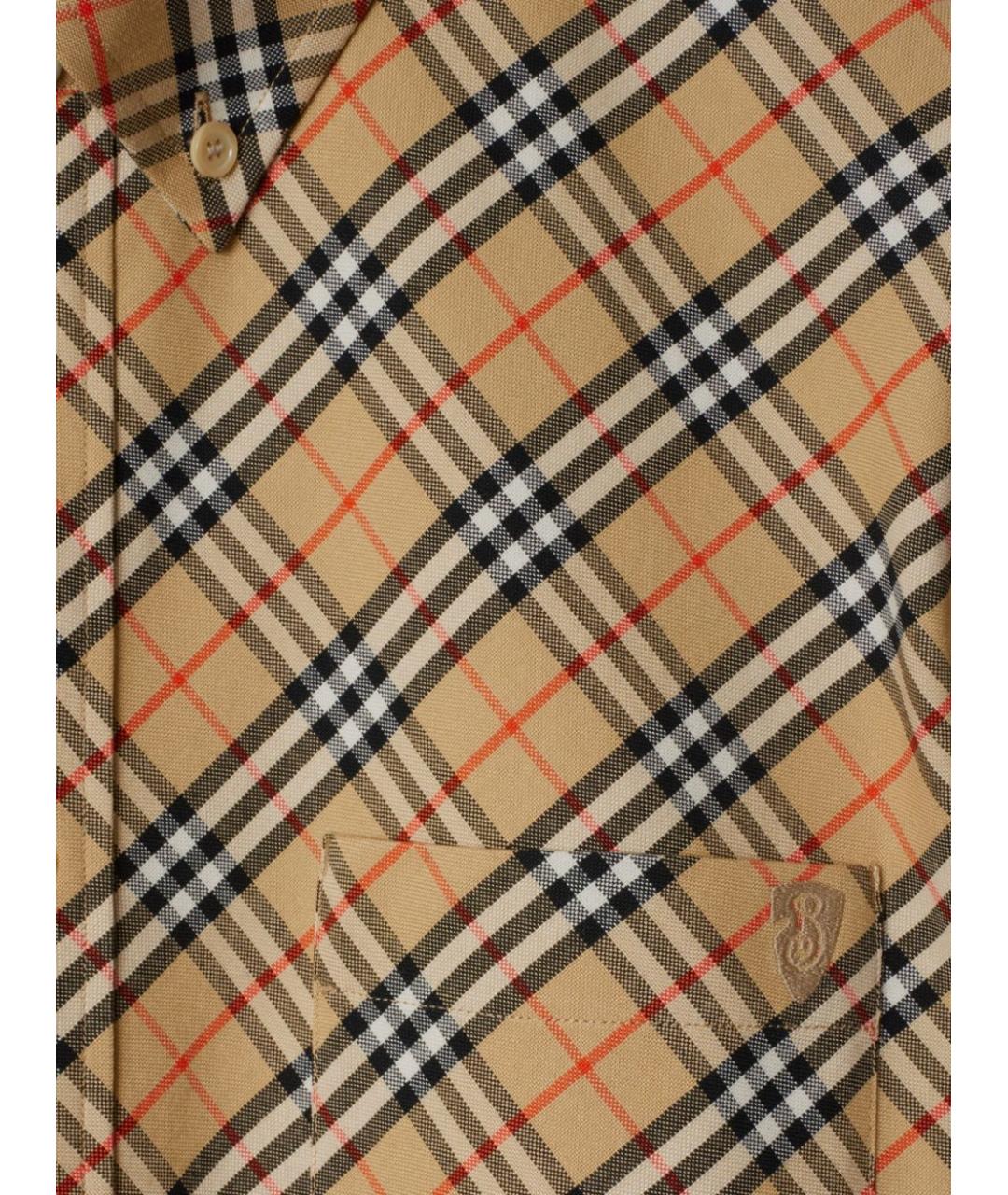 BURBERRY Бежевая классическая рубашка, фото 5