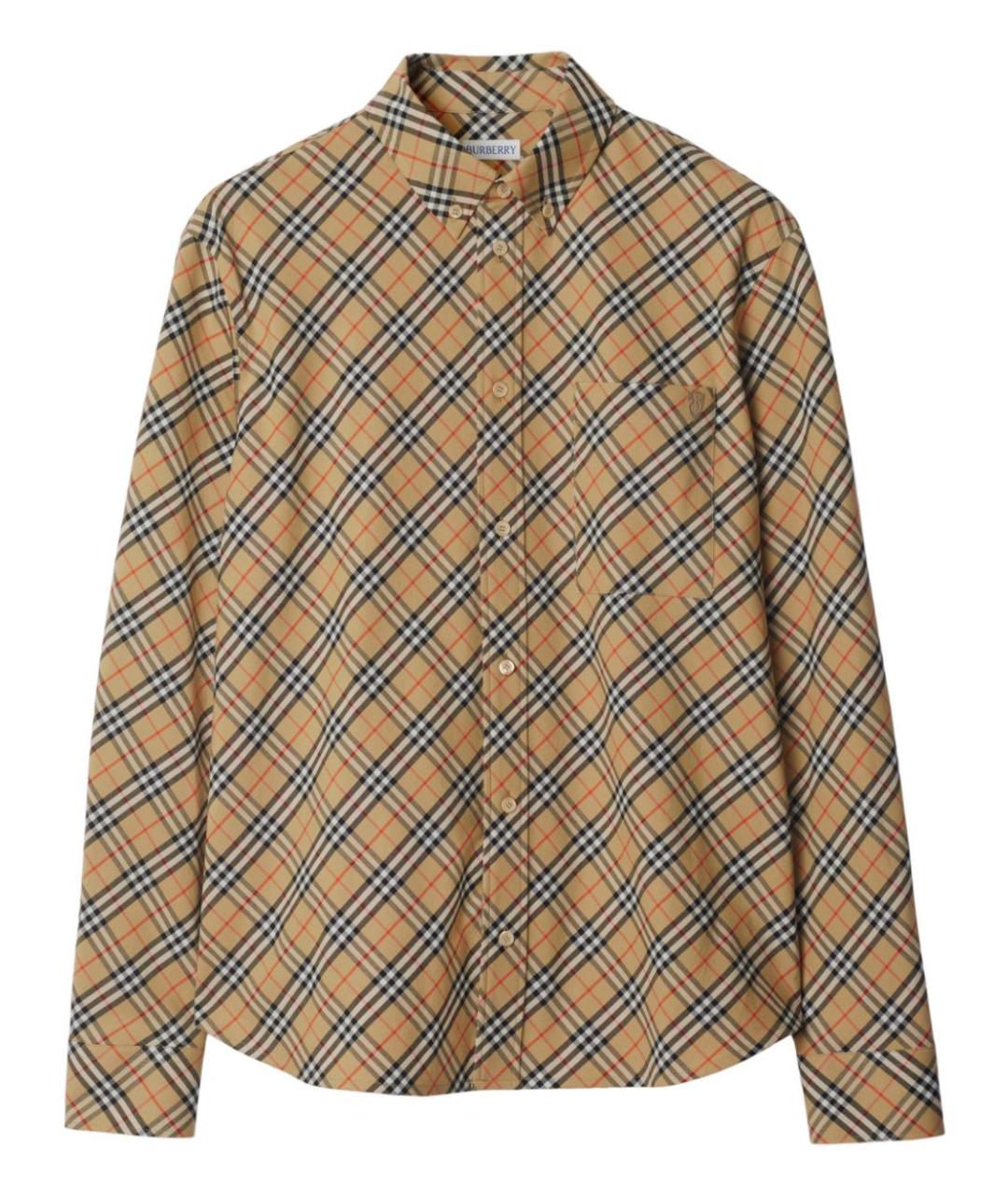 BURBERRY Бежевая классическая рубашка, фото 1