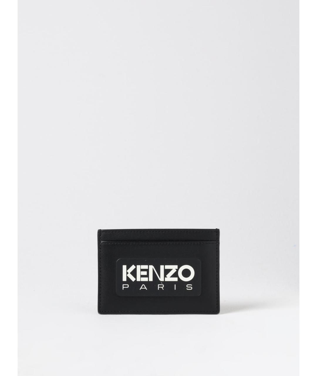 KENZO Черный кожаный кардхолдер, фото 3