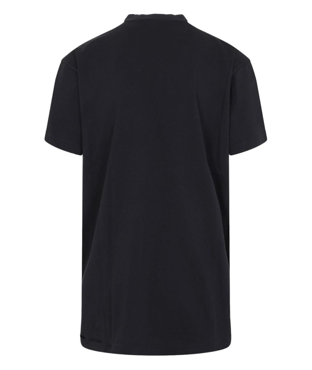 BALENCIAGA Черная хлопковая футболка, фото 3