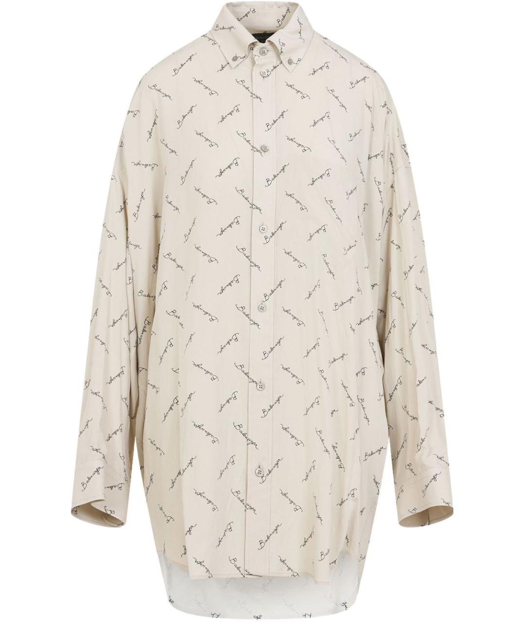 BALENCIAGA Бежевая вискозная рубашка, фото 1