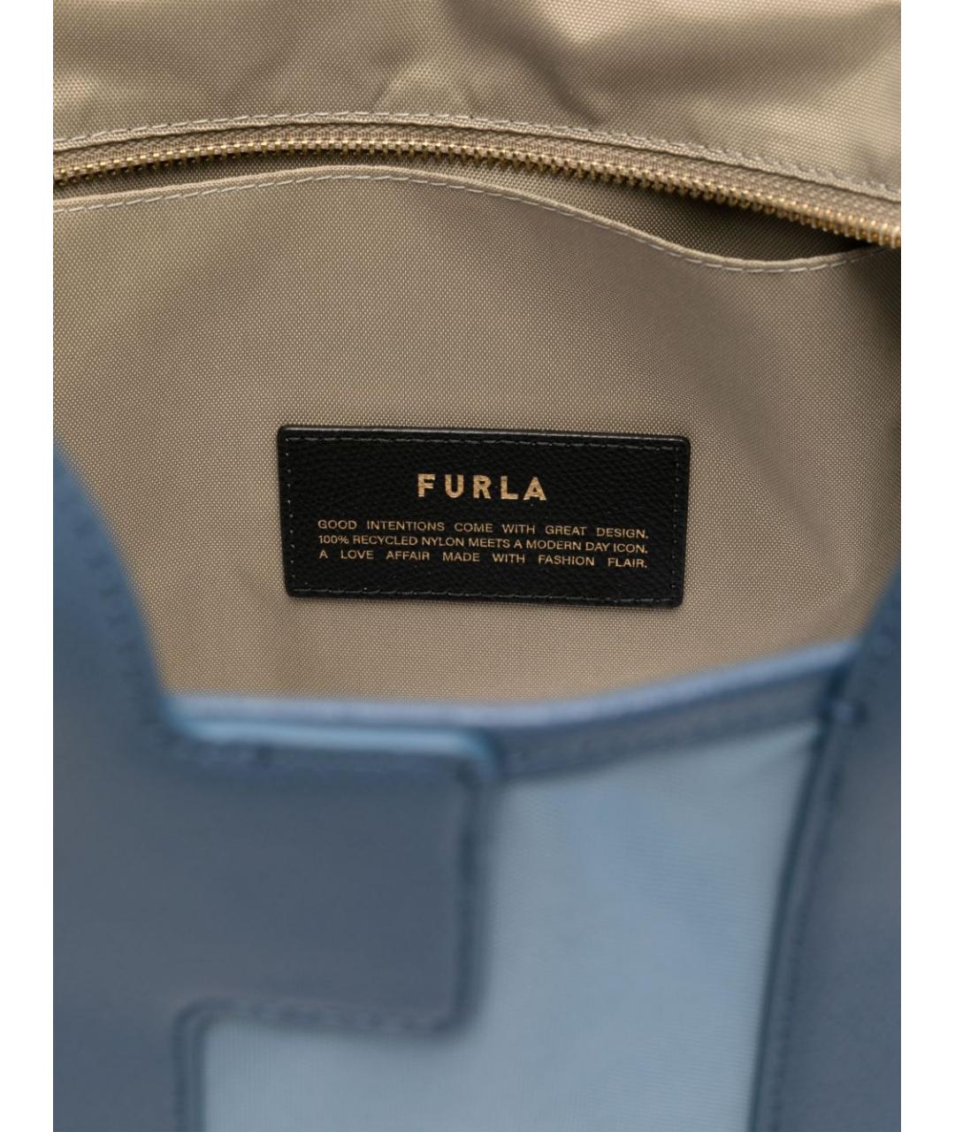 FURLA Голубая сумка тоут, фото 2