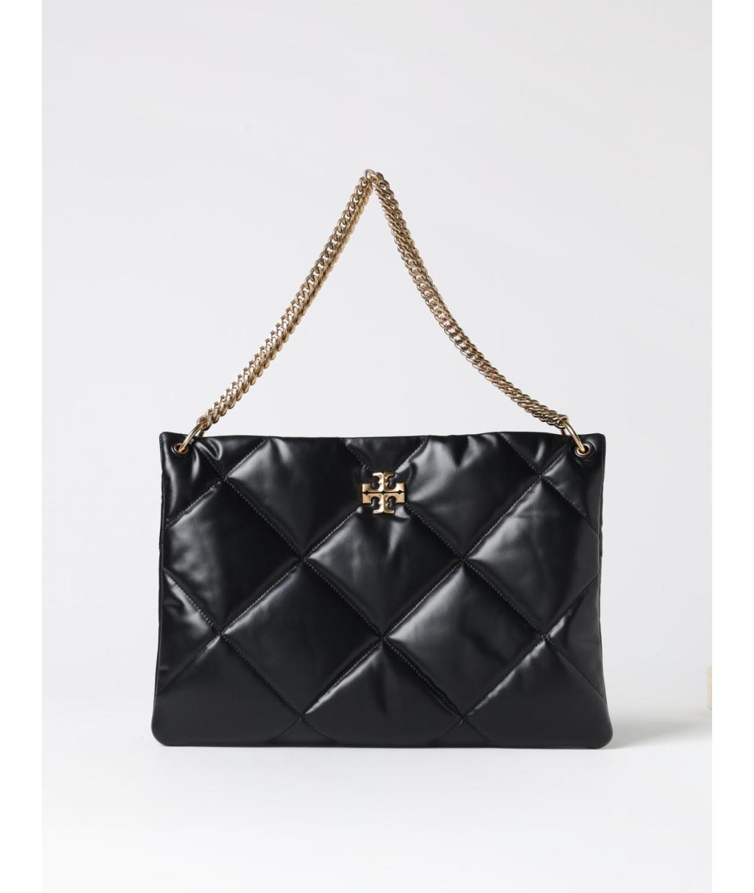 TORY BURCH Черная кожаная сумка тоут, фото 4