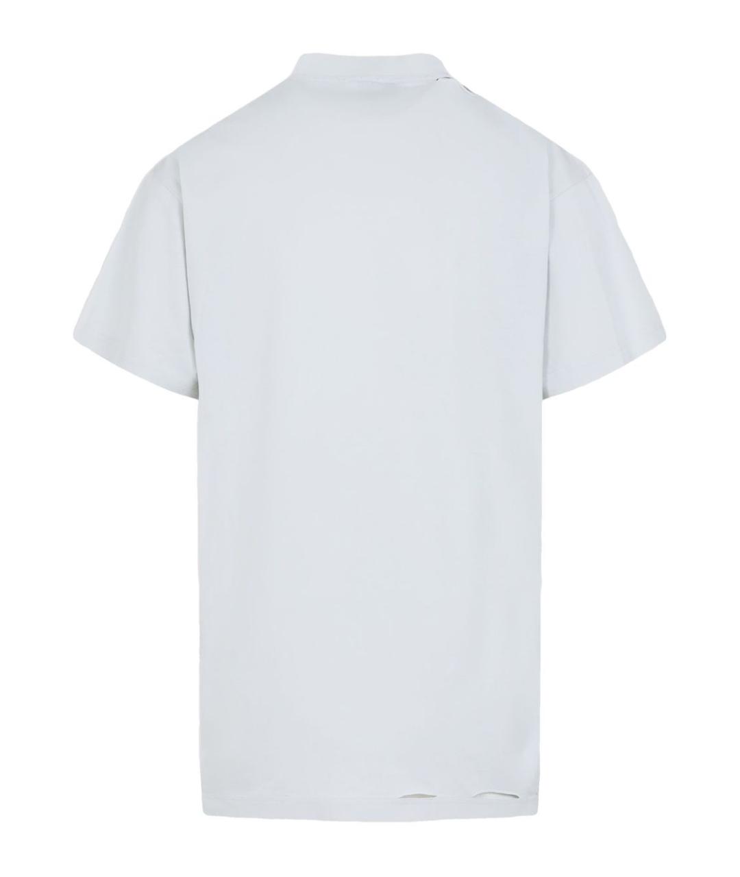 BALENCIAGA Белая хлопковая футболка, фото 2