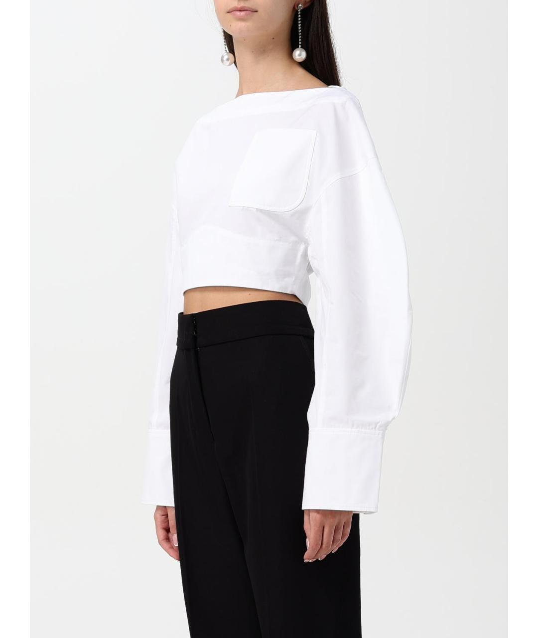 JACQUEMUS Белая хлопковая рубашка, фото 5