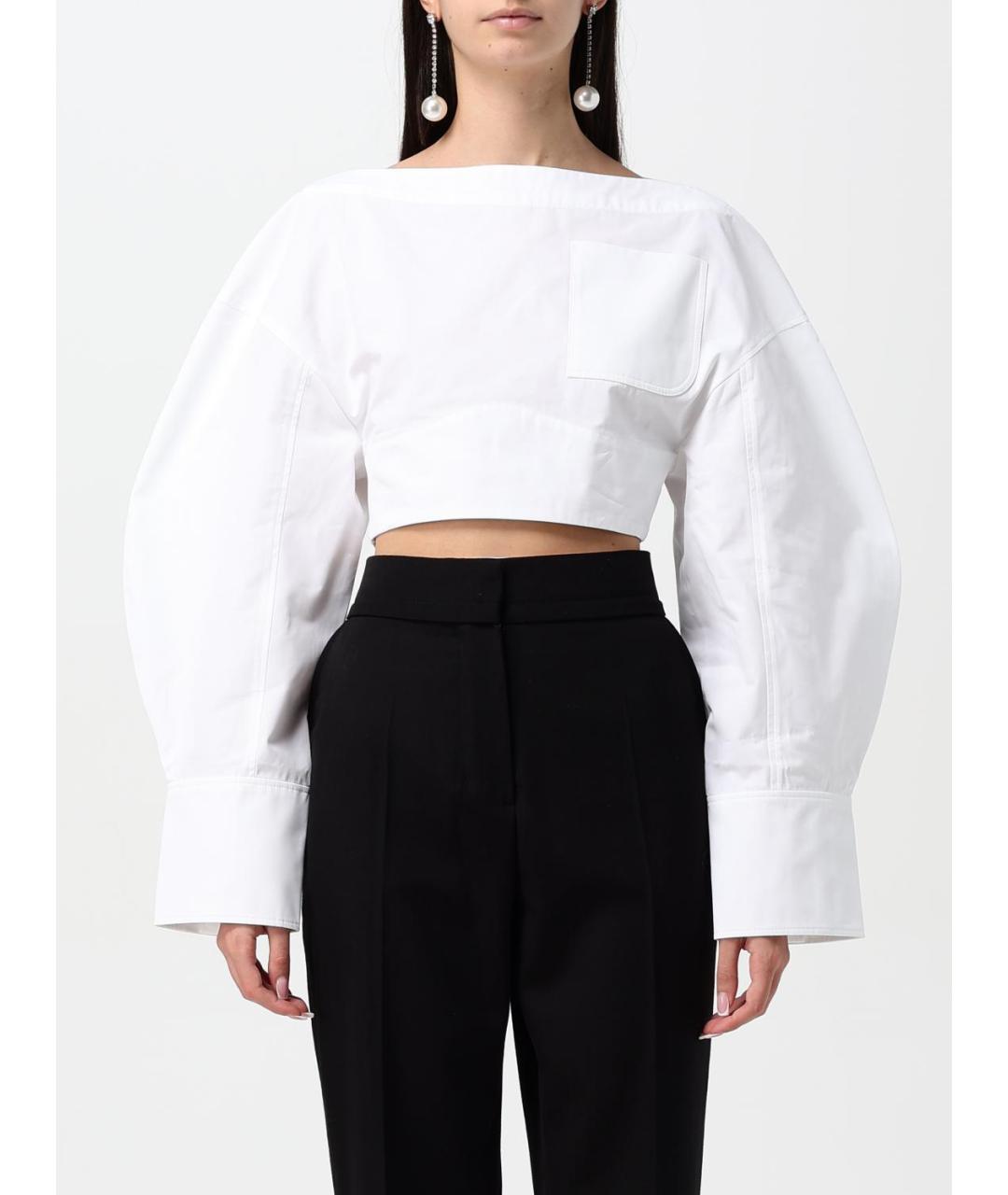 JACQUEMUS Белая хлопковая рубашка, фото 2