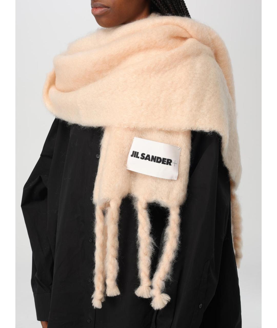 JIL SANDER Розовый шарф, фото 4