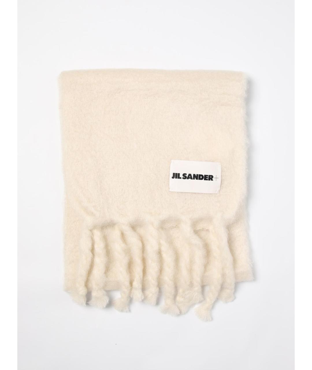 JIL SANDER Бежевый шарф, фото 5
