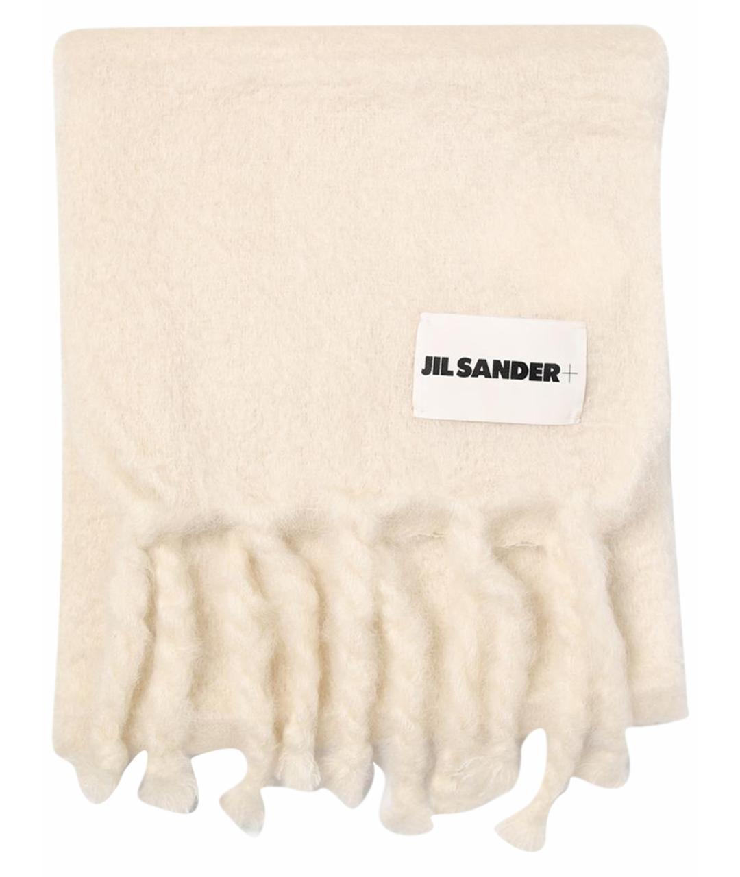 JIL SANDER Бежевый шарф, фото 1