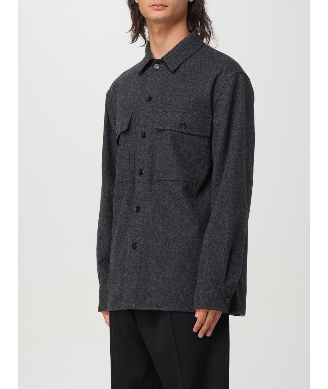 JIL SANDER Серая кэжуал рубашка, фото 5