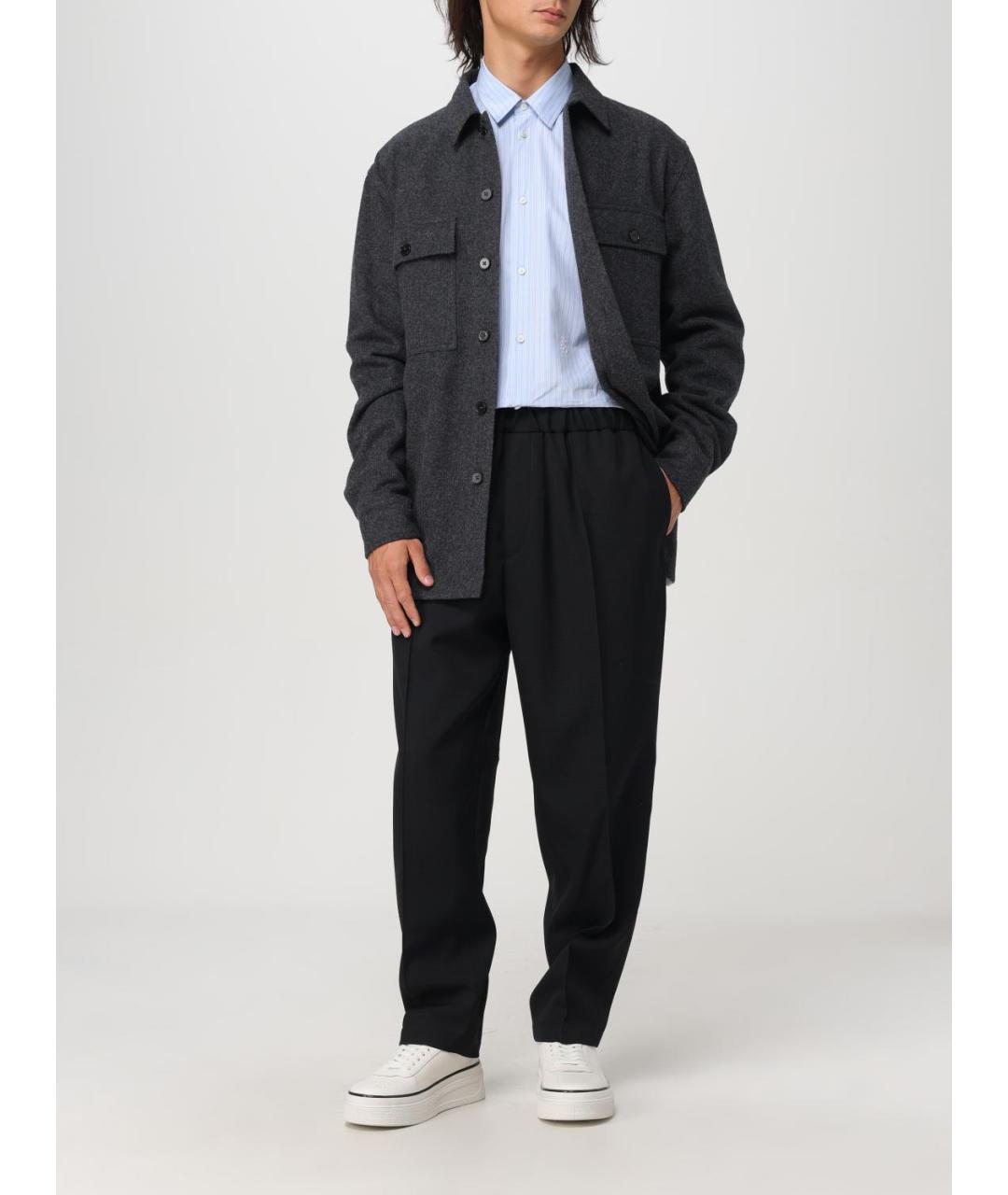 JIL SANDER Серая кэжуал рубашка, фото 3