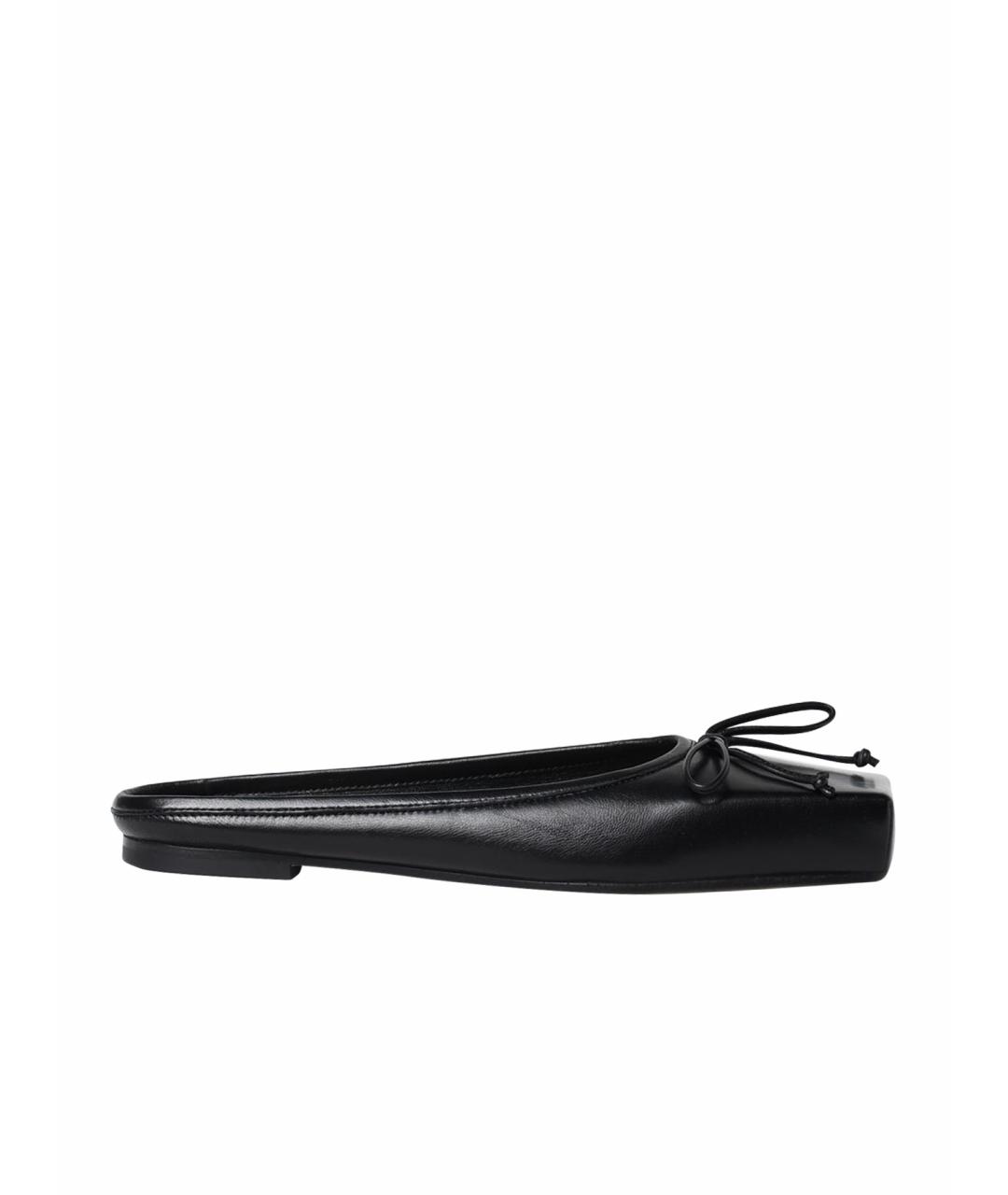 JACQUEMUS Черные кожаные мюли, фото 1