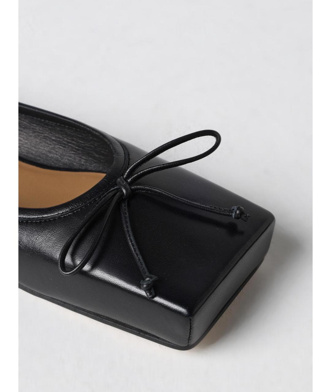 JACQUEMUS Черные кожаные мюли, фото 4