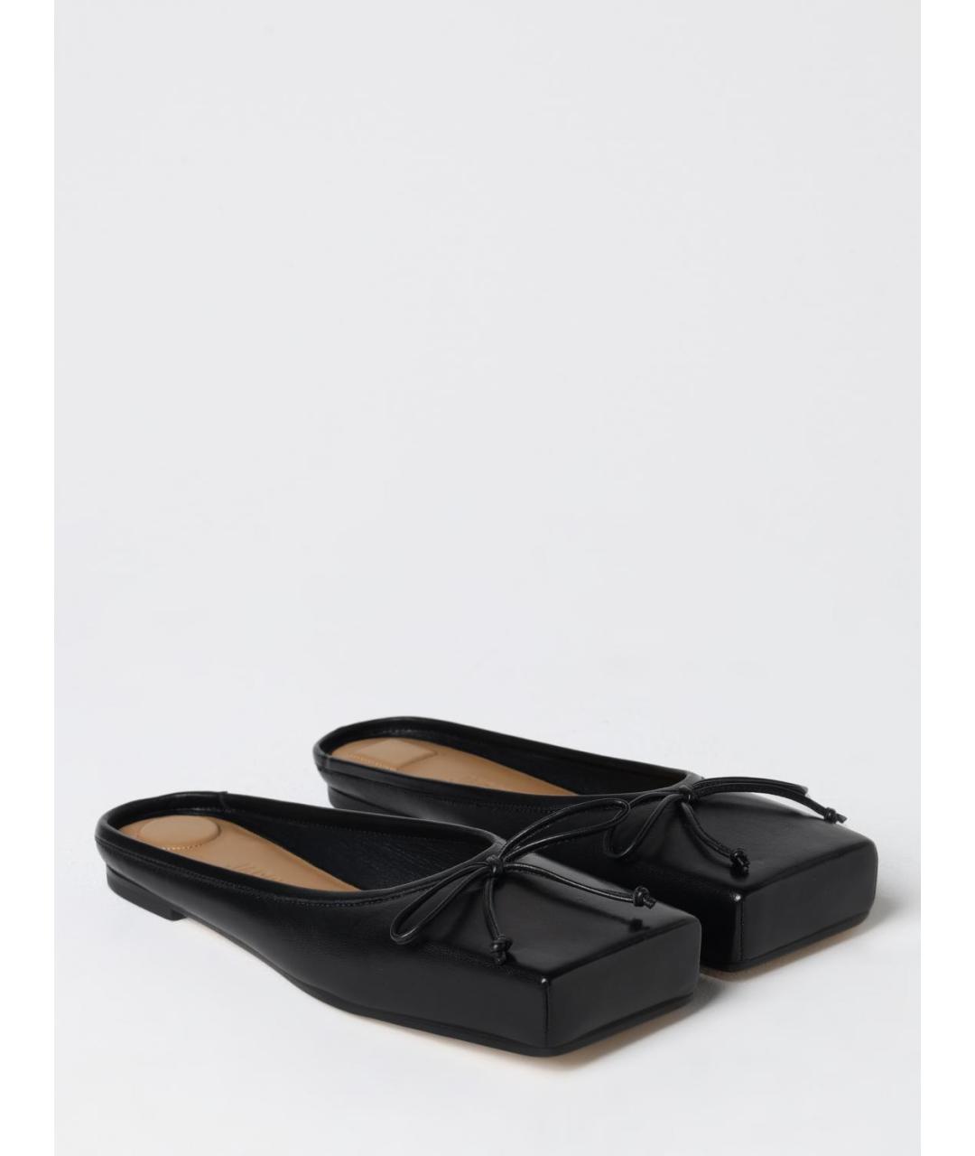 JACQUEMUS Черные кожаные мюли, фото 2
