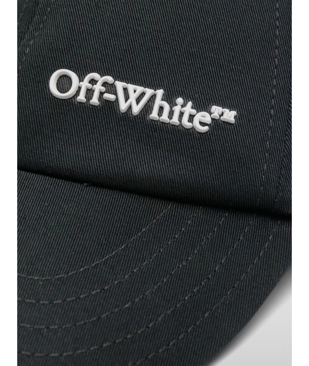 OFF-WHITE Черная хлопковая кепка/бейсболка, фото 2