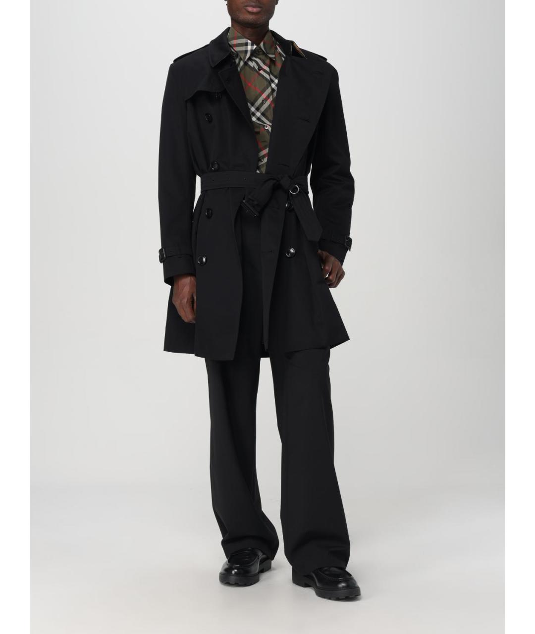 BURBERRY Хаки хлопковая кэжуал рубашка, фото 3