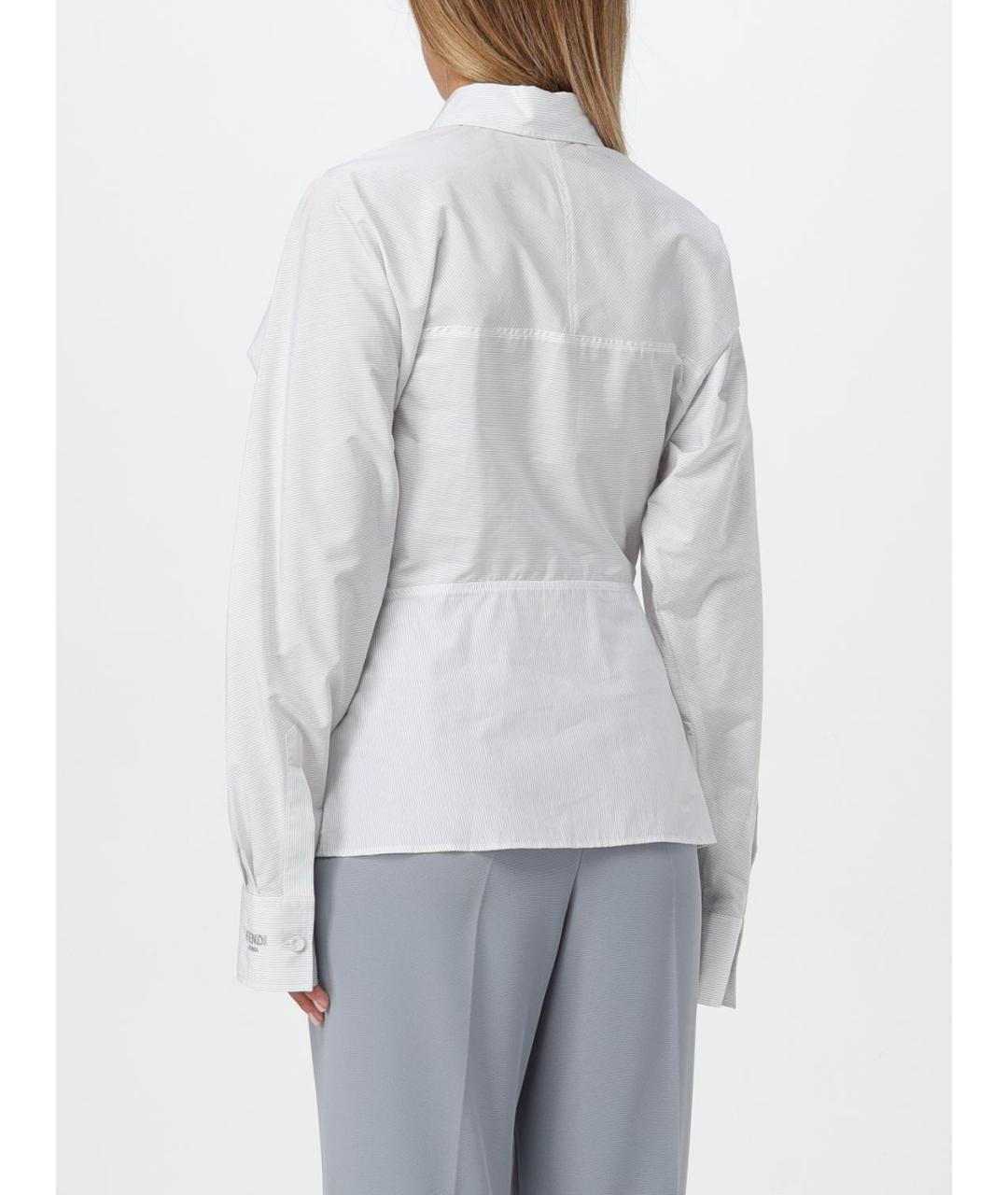 FENDI Белая хлопковая рубашка, фото 4