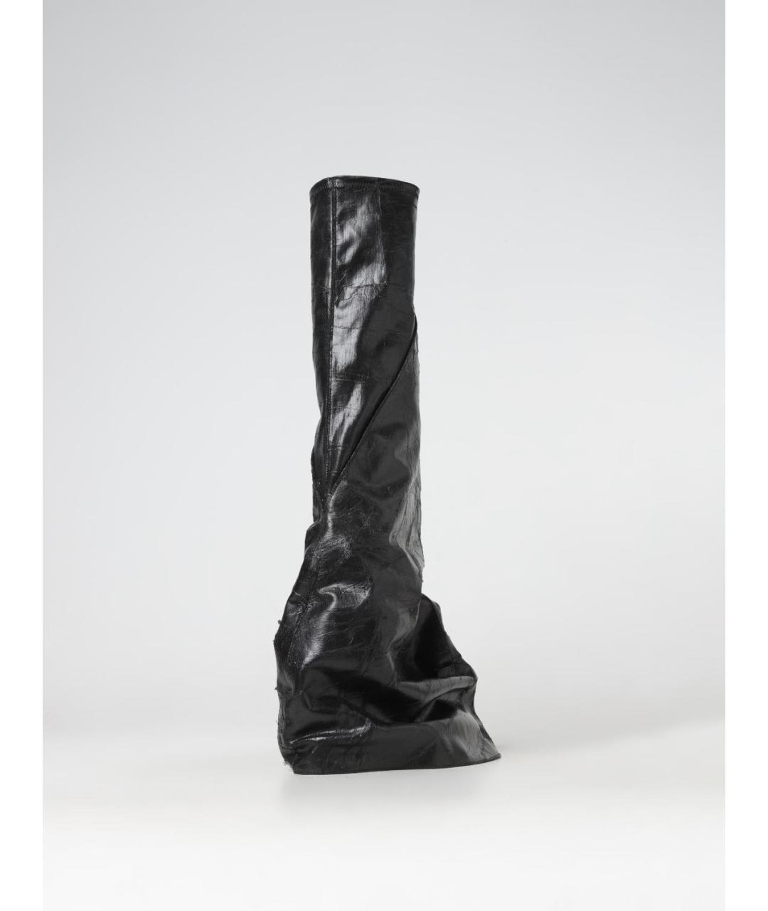 RICK OWENS DRKSHDW Черные кожаные сапоги, фото 3