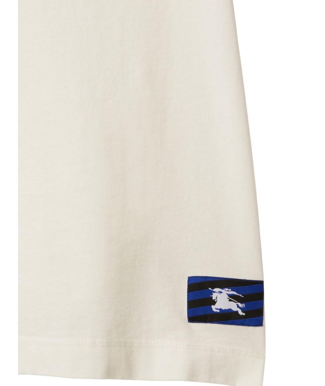 BURBERRY Бежевая хлопковая футболка, фото 2