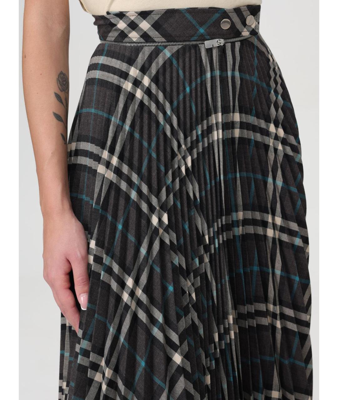 BURBERRY Мульти юбка миди, фото 6