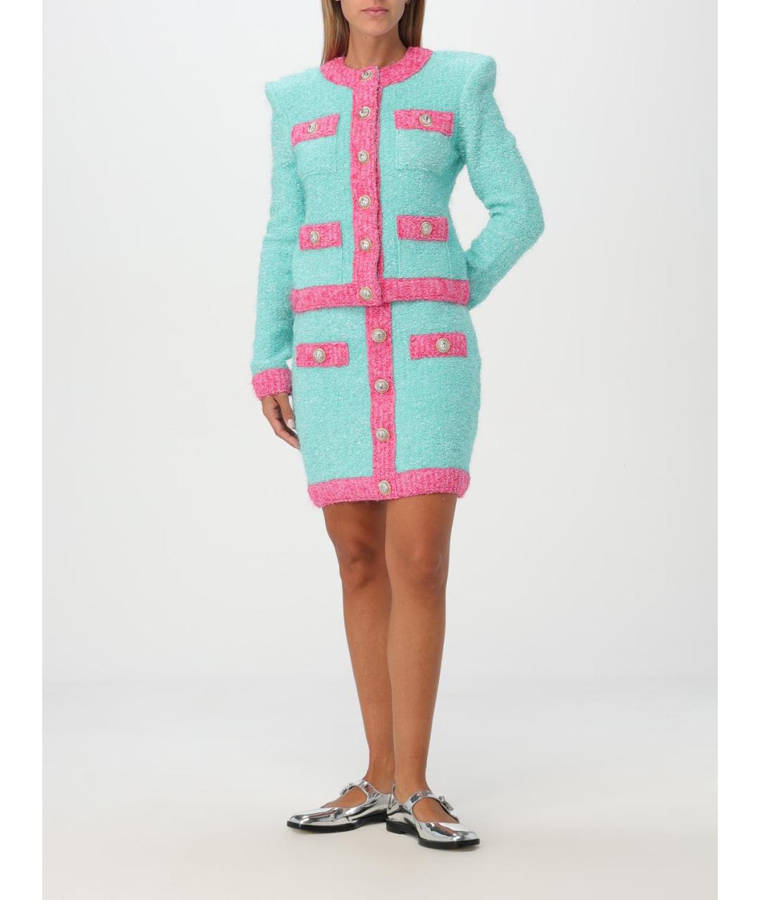 BALMAIN Мульти хлопковая юбка мини, фото 3