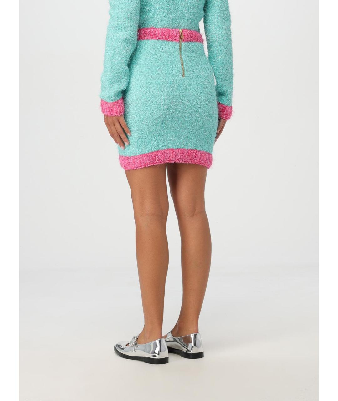 BALMAIN Мульти хлопковая юбка мини, фото 4