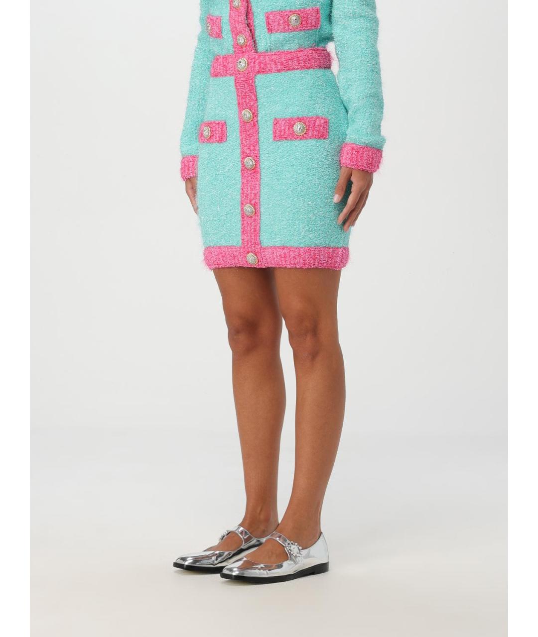 BALMAIN Мульти хлопковая юбка мини, фото 5