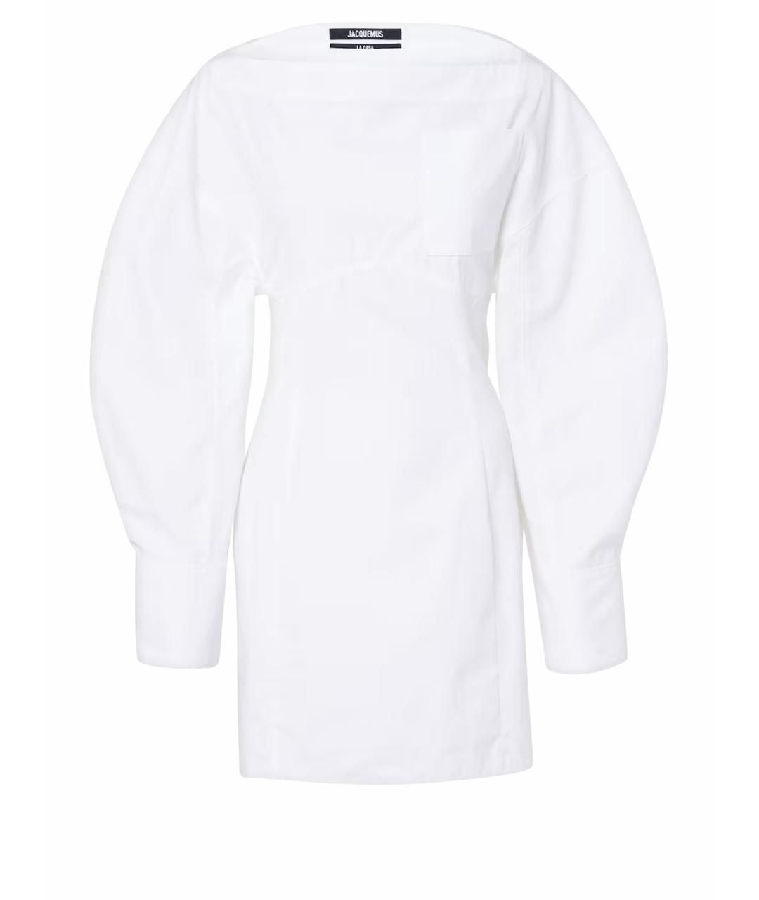 JACQUEMUS Белое хлопковое повседневное платье, фото 1