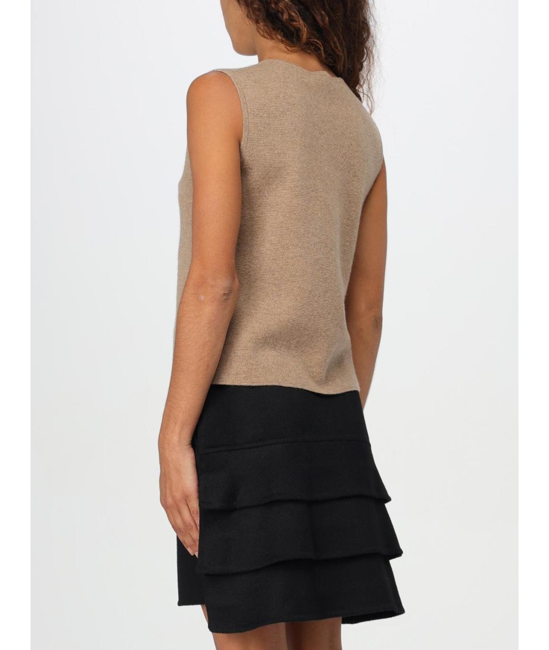 MAX MARA Бежевая шерстяная майка, фото 3