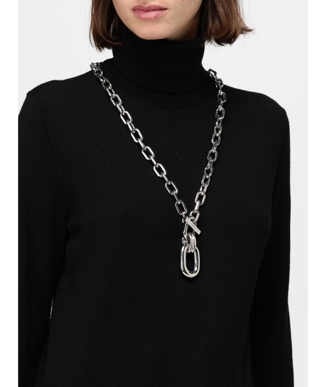 PACO RABANNE Серебряная металлическая цепочка, фото 2
