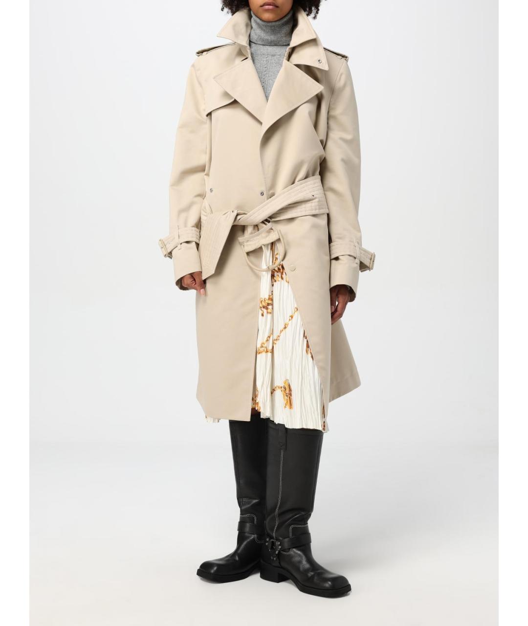 BURBERRY Белая юбка миди, фото 3