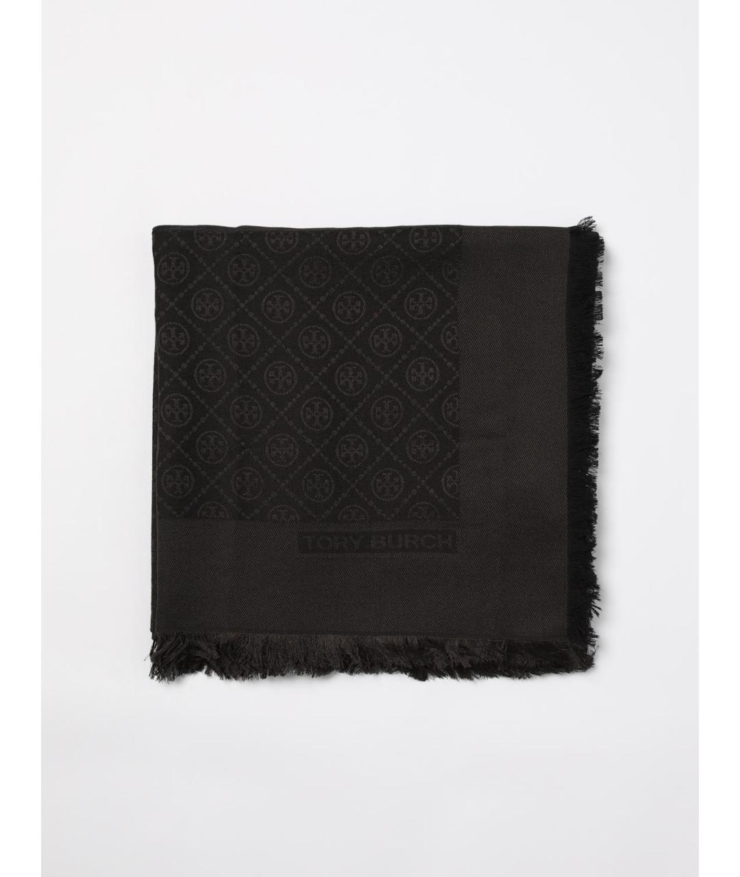 TORY BURCH Черный шарф, фото 4