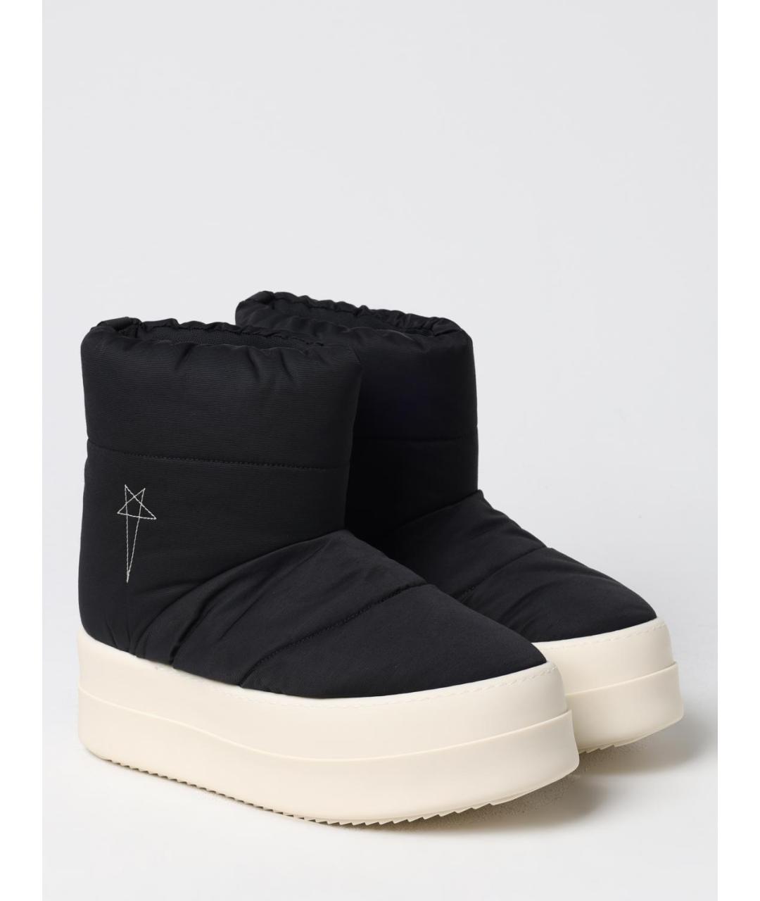 RICK OWENS DRKSHDW Черные синтетические высокие ботинки, фото 2