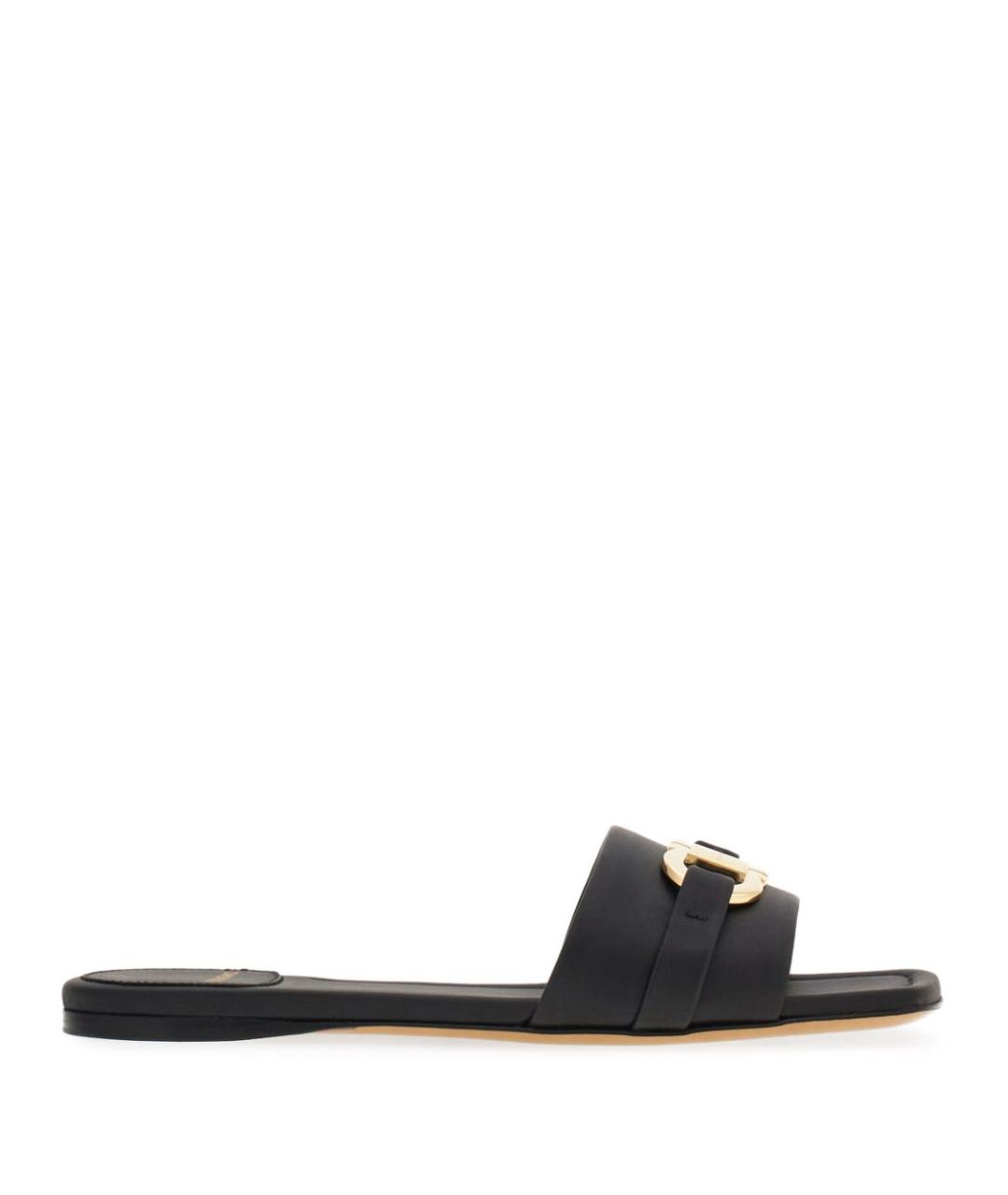 FERRAGAMO Черные шлепанцы, фото 1