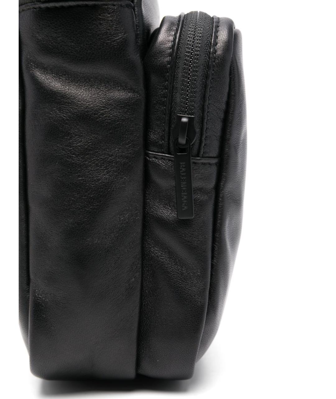 BALENCIAGA Черная кожаная сумка на плечо, фото 3