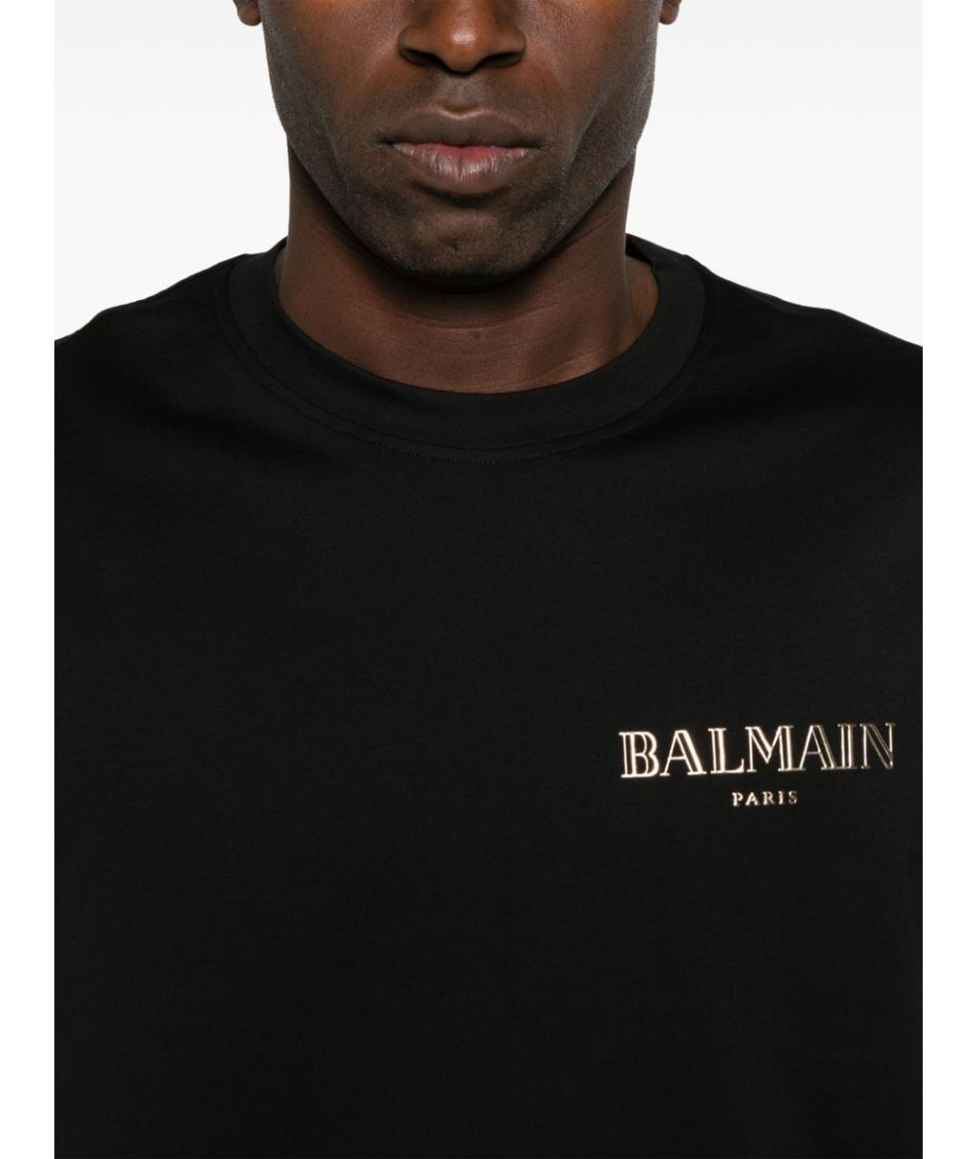 BALMAIN Черная футболка, фото 3