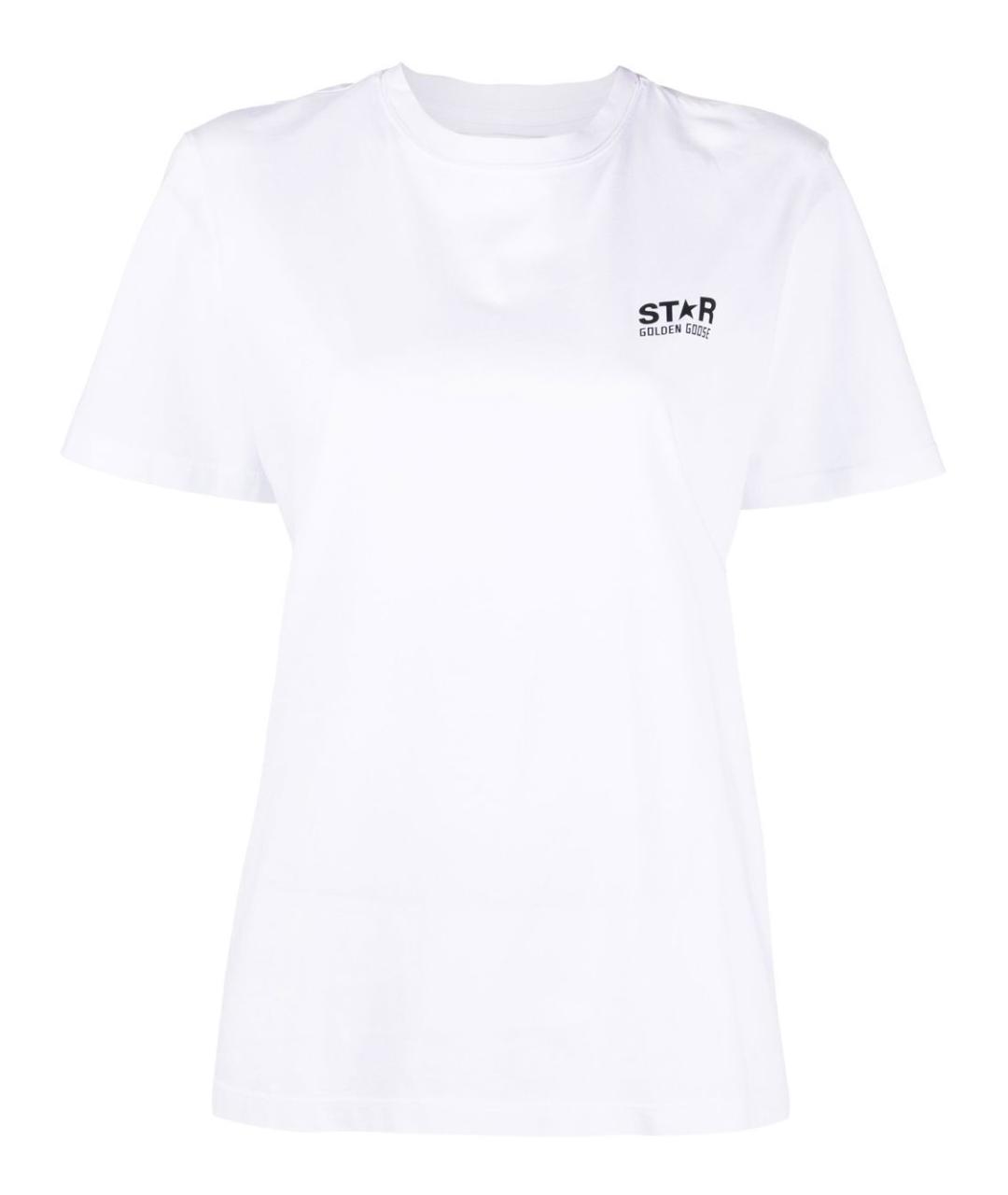 GOLDEN GOOSE DELUXE BRAND Белая хлопковая футболка, фото 1