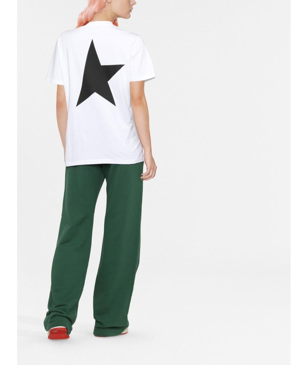 GOLDEN GOOSE DELUXE BRAND Белая хлопковая футболка, фото 4