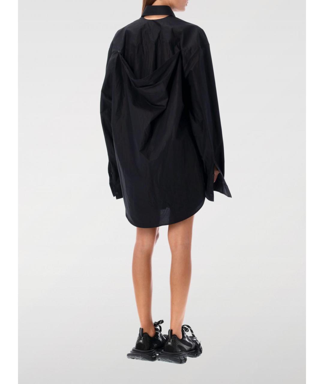 BALENCIAGA Черное хлопковое платье, фото 4