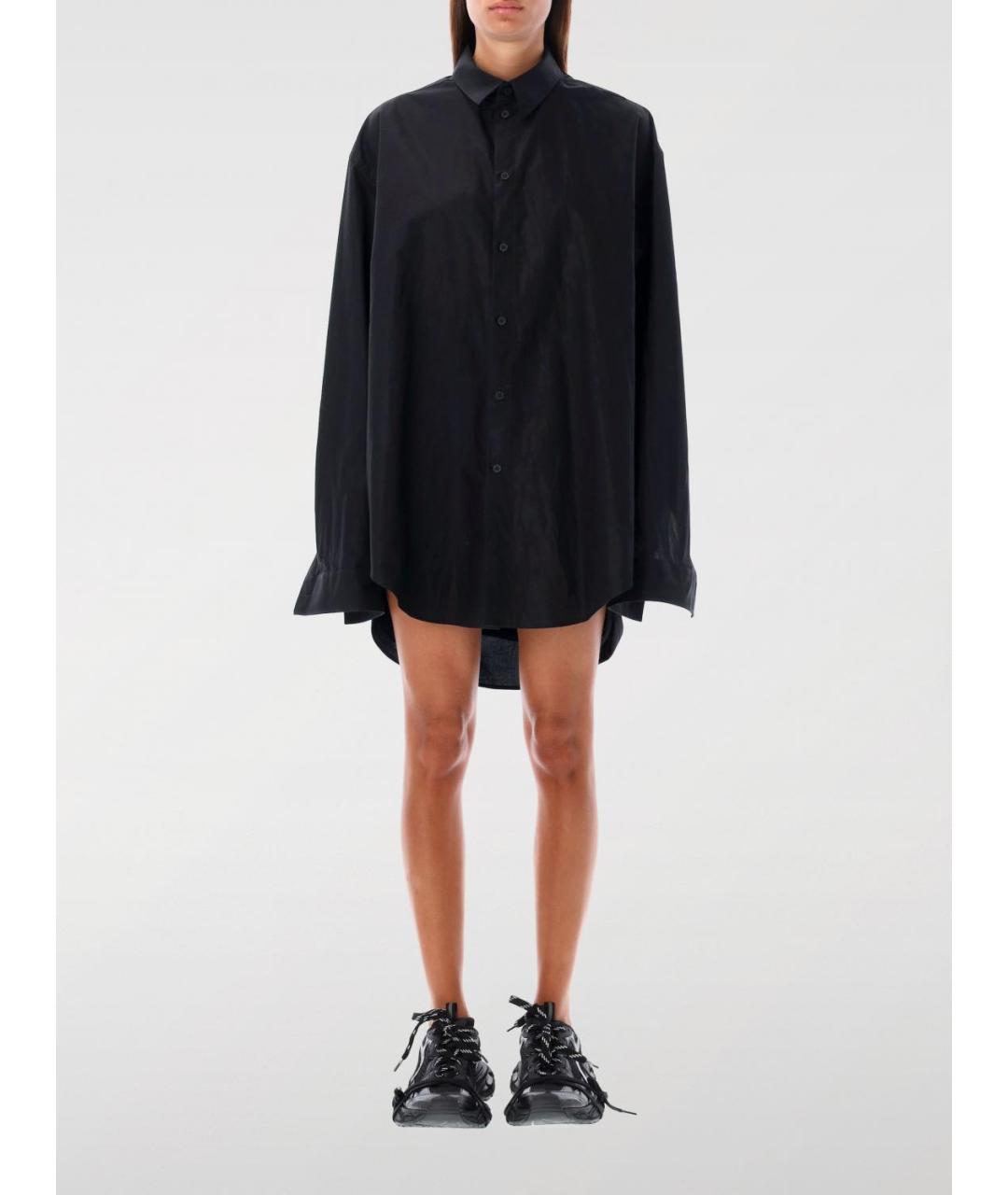 BALENCIAGA Черное хлопковое платье, фото 2