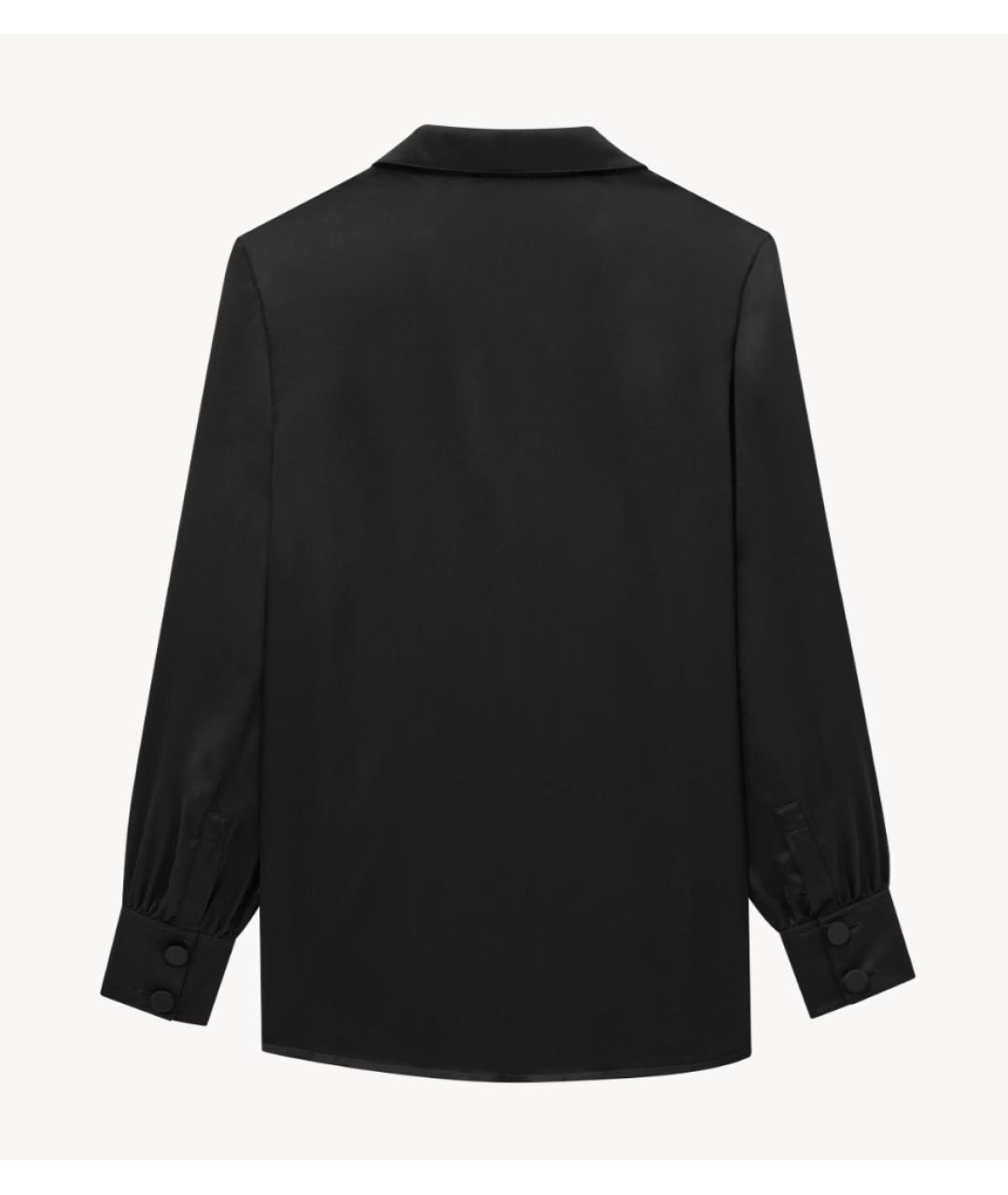 SAINT LAURENT Черная шелковая блузы, фото 7